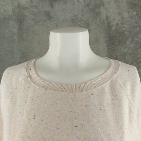 NWT $49 Style&Co Sprinkle Cozy Sweatshirt Women Pullover Casual Fall Cream - Picture 3 of 10